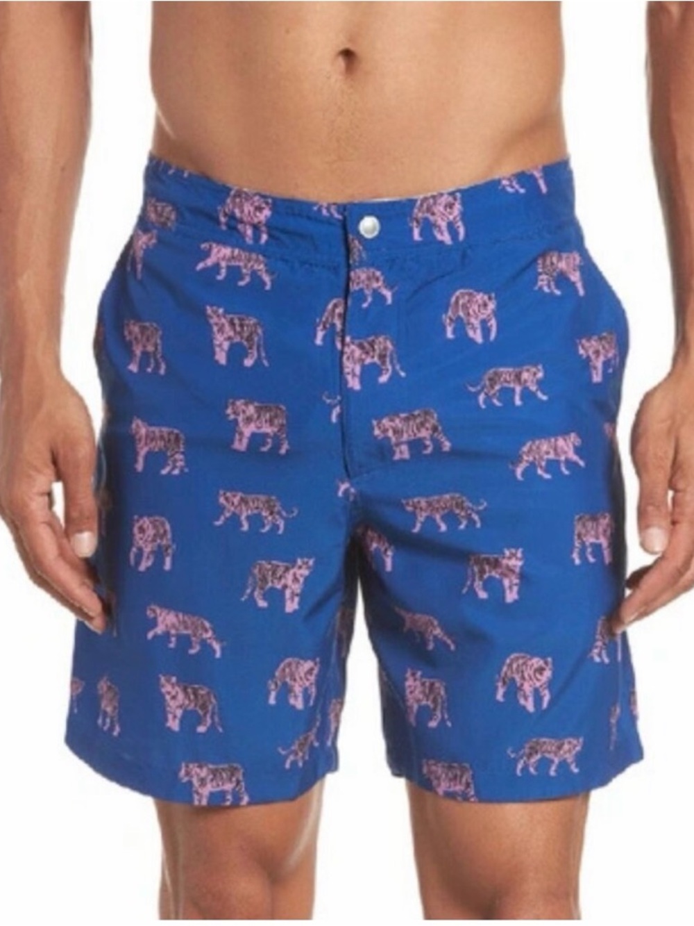 Bonobos 7 inch Tiger Print Swim Trunks size 30